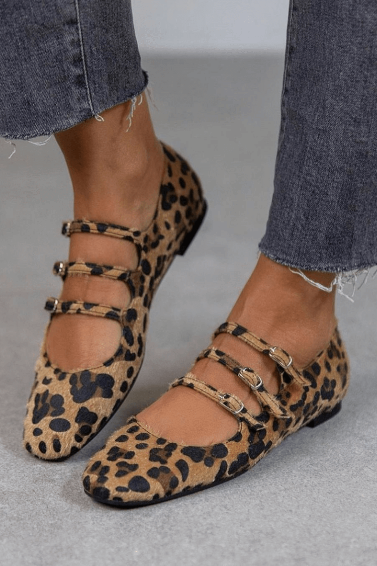 Brilora™ | Flats con Hebilla de Leopardo