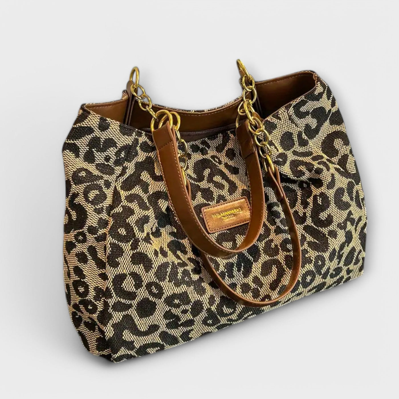 Olivia – Tote de Lienzo con Estampado Leopardo