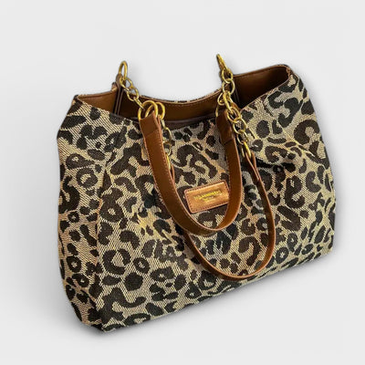 Olivia – Tote de Lienzo con Estampado Leopardo