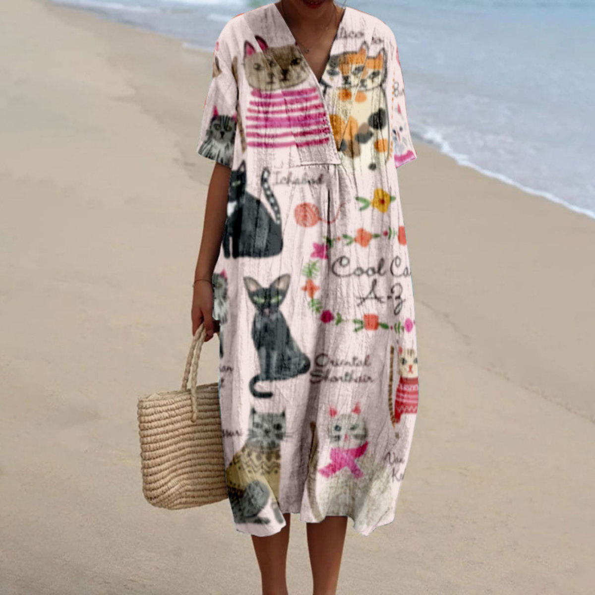 Mara™ | Vestido de Verano con Estampado Animal