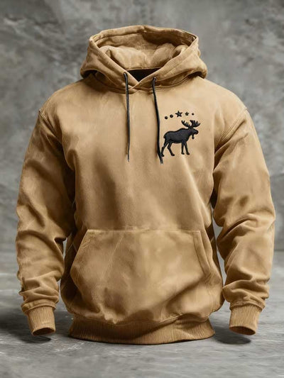 Sudadera con capucha para hombre con estampado retro western y manga larga
