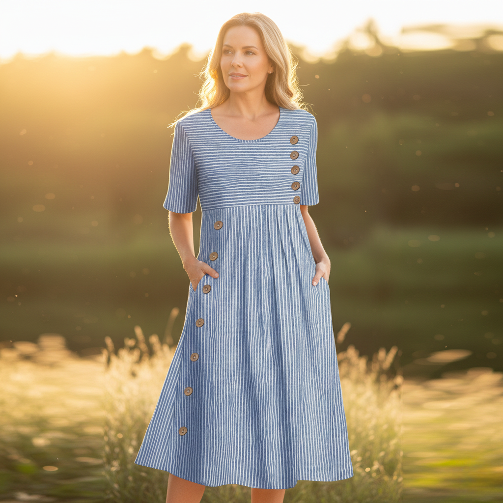 Vestido Midi Rayado Wanda™