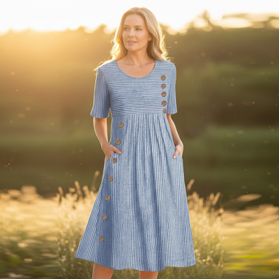 Vestido Midi Rayado Wanda™