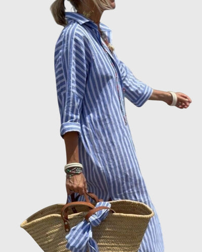 Ellen™ | Vestido a Rayas Clásico