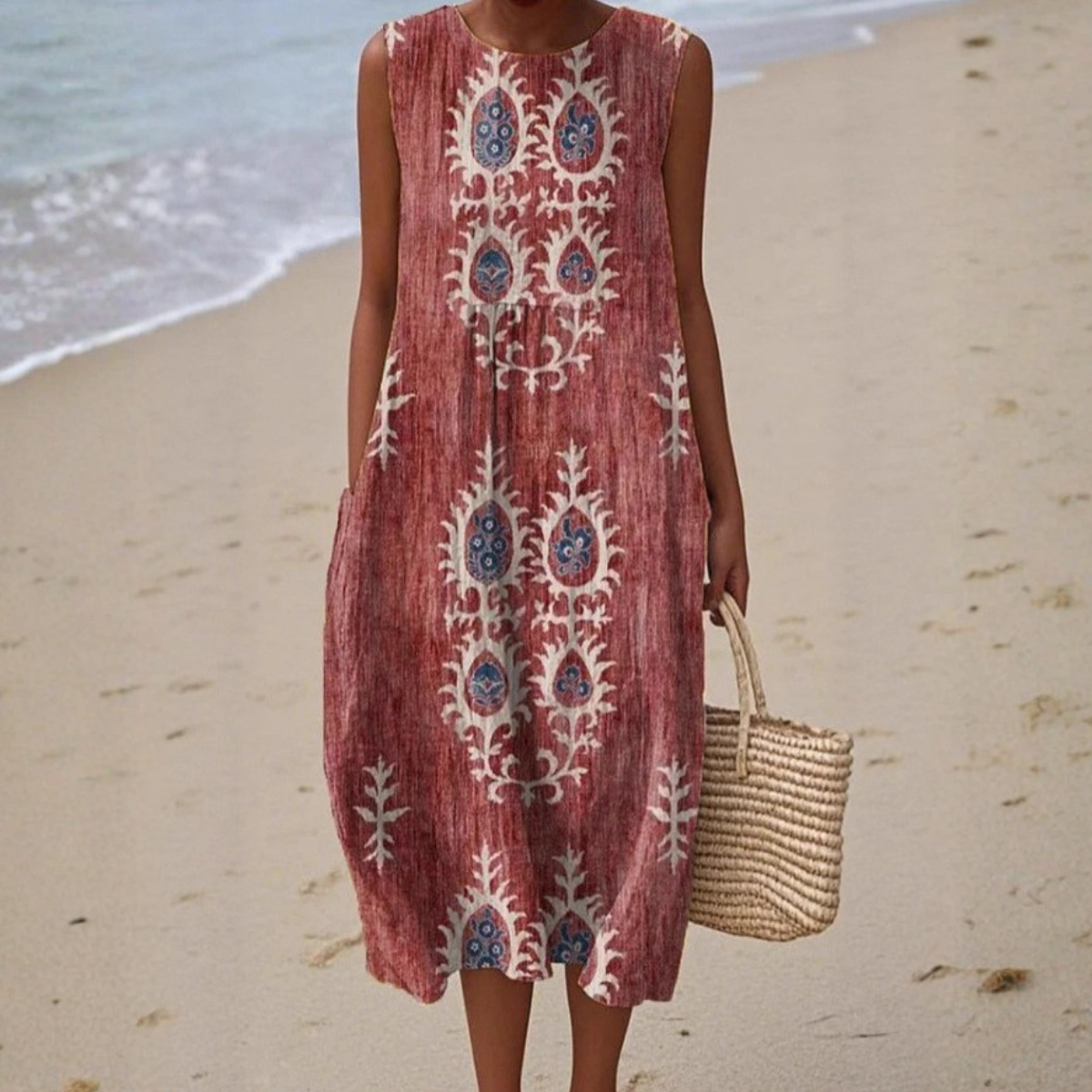 Alinta™ | Vestido Midi Boho Sin Mangas