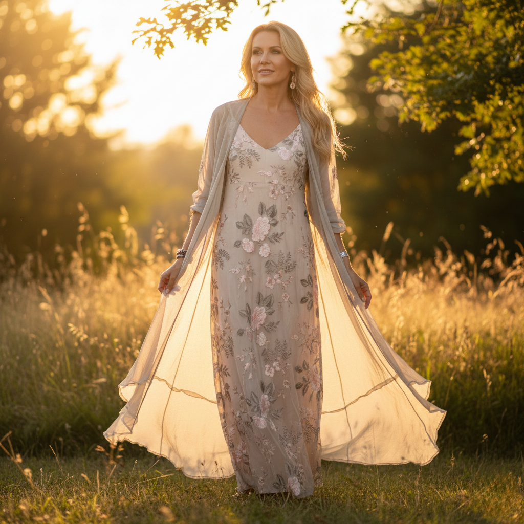 Bryleigh | Conjunto de Dos Piezas de Vestido Maxi Elegante