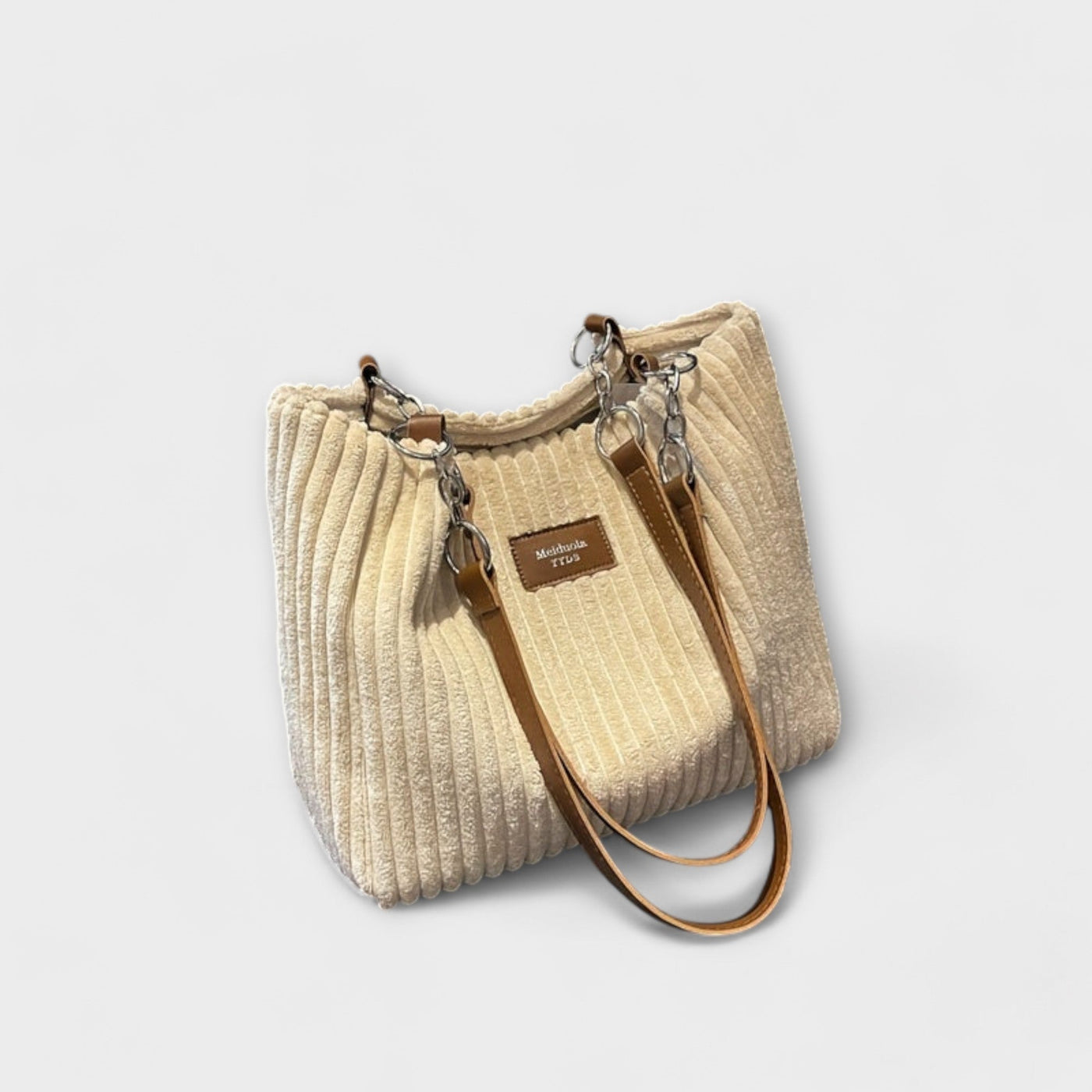 Olivia – Bolso de Hombro de Corderoy Suave