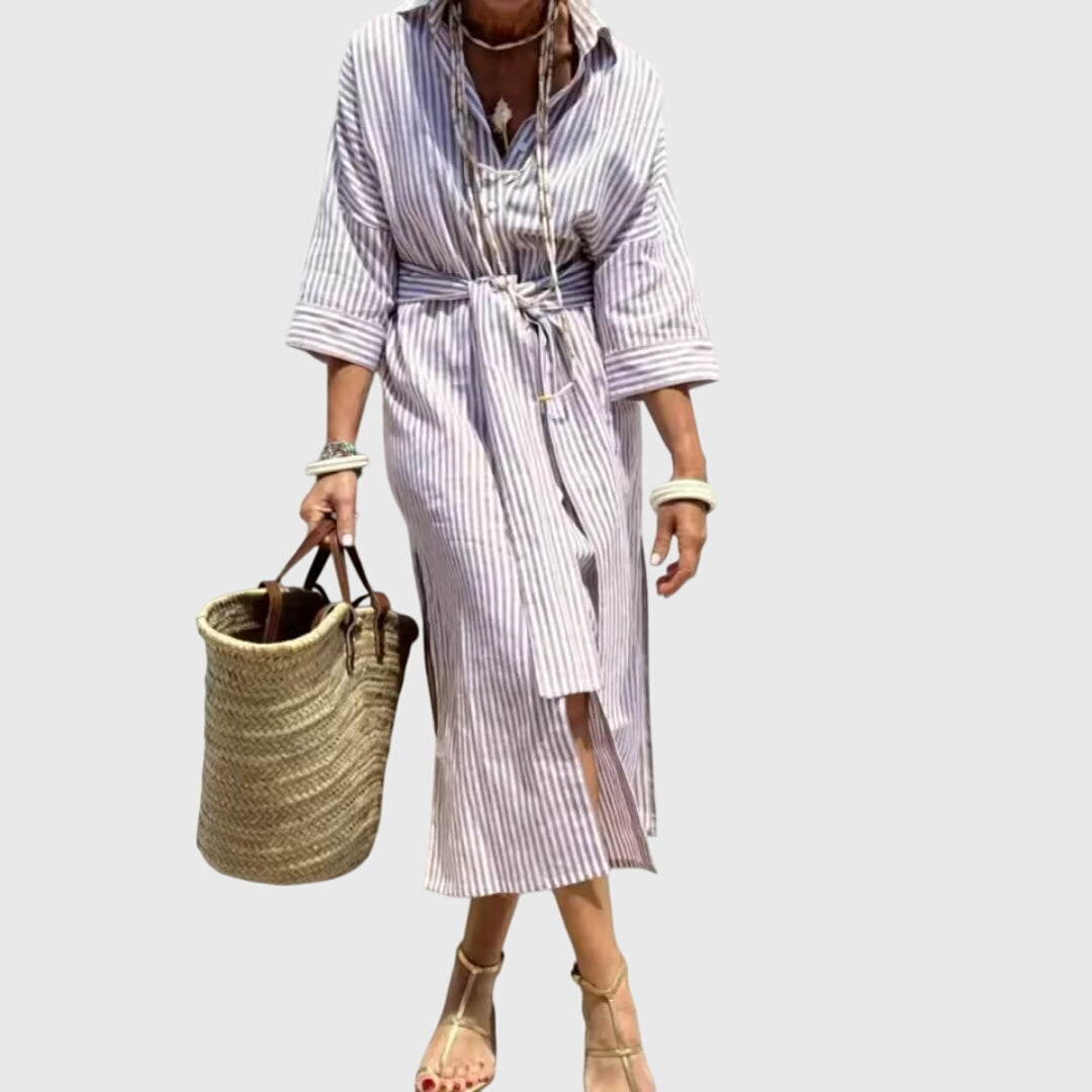 Ellen™ | Vestido a Rayas Clásico