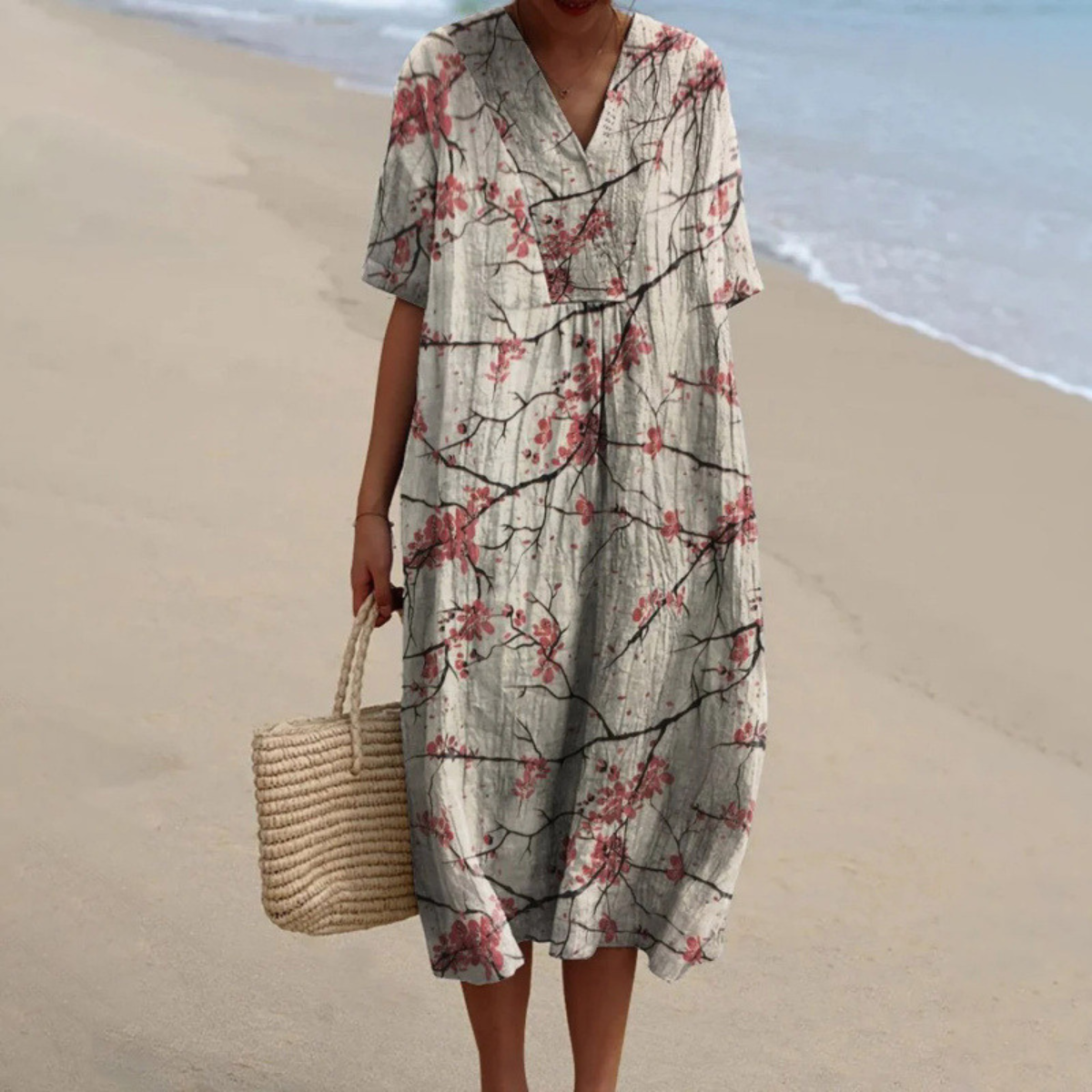 Sienna™ | Vestido Midi Floral Relajado