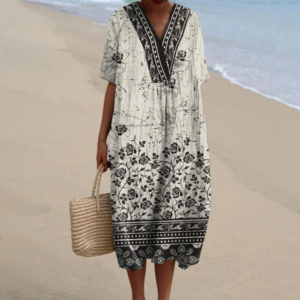 Arden™ | Vestido de Verano Floral con Escote en V