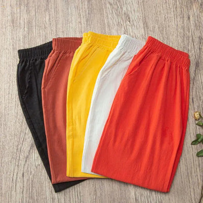 Lorena | Pantalón Harem de Lino Liviano con Cintura Elástica