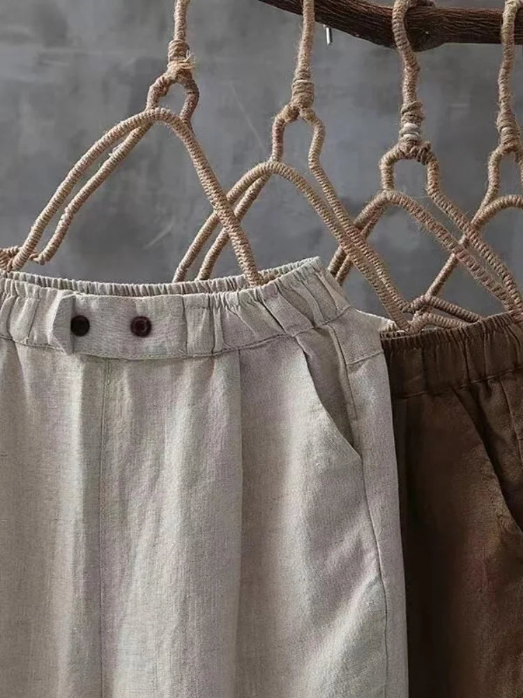 Pantalón Harun Lino-Algodón Cintura Alta