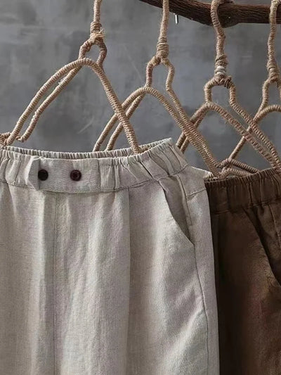 Pantalón Harun Lino-Algodón Cintura Alta