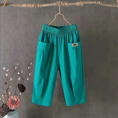 Pantalón Capri Verano Mujer Lino-Algodón