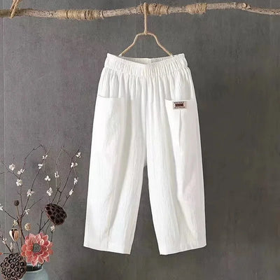 Pantalón Capri Verano Mujer Lino-Algodón