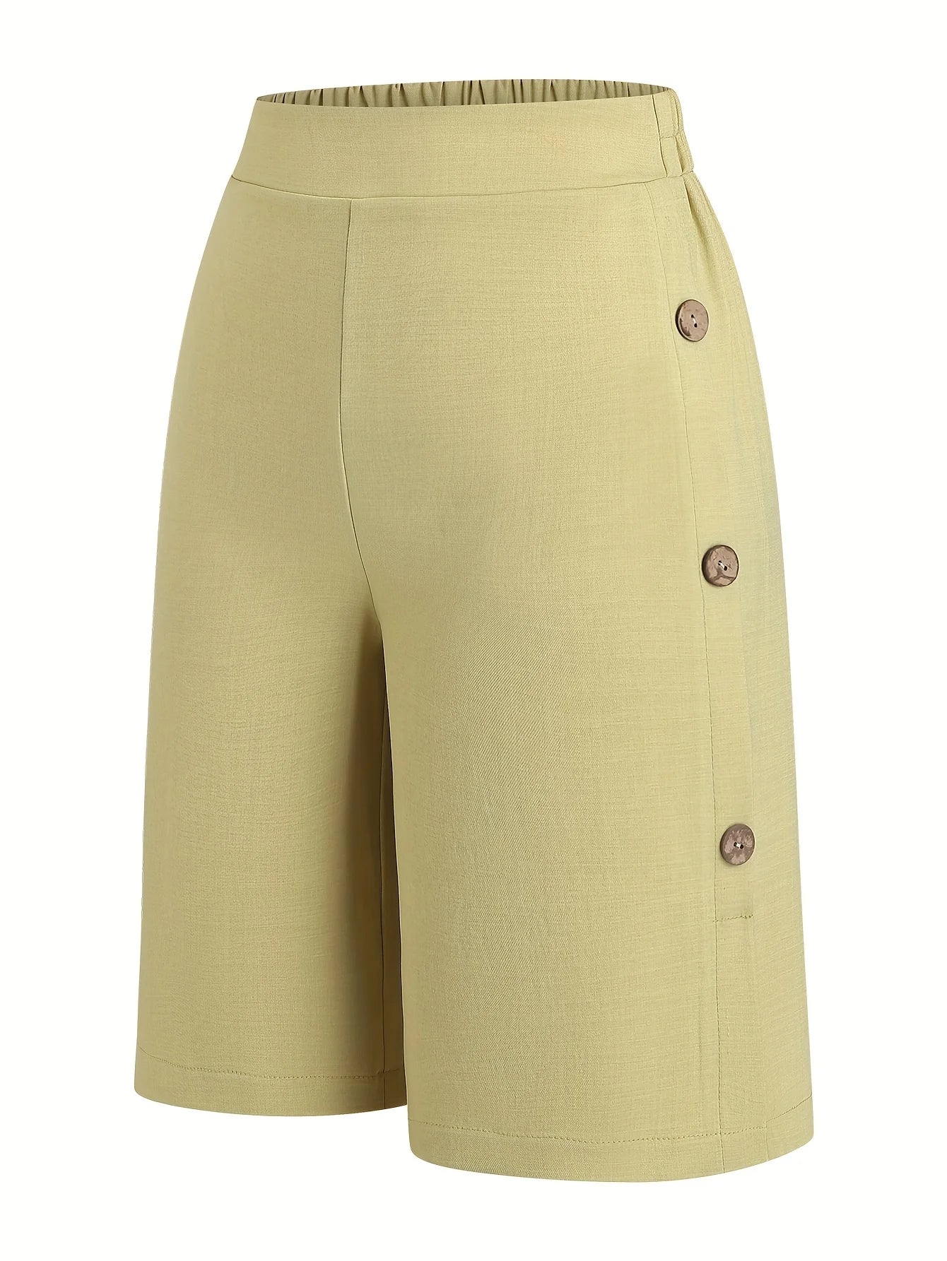 Pantalones cortos de lino casual mujer