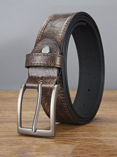 Cinturón vintage para hombre de cuero desgastado para actividades al aire libre