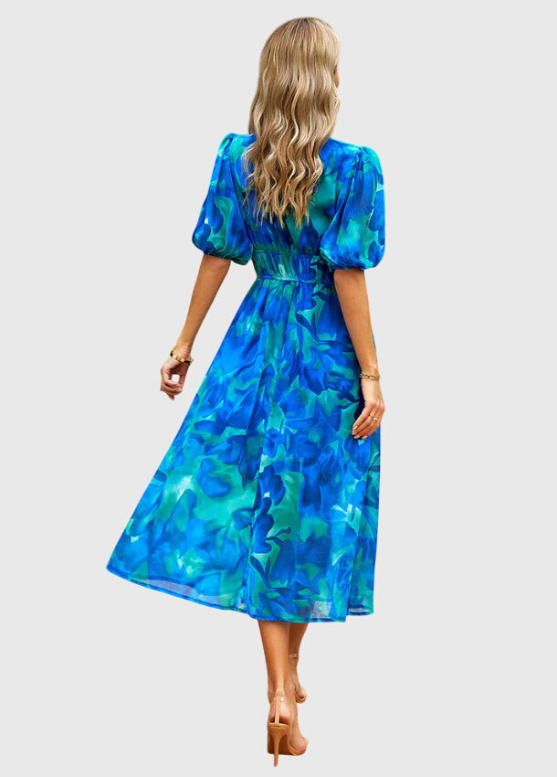 Merlin™ | Vestido Midi Floral Halagador