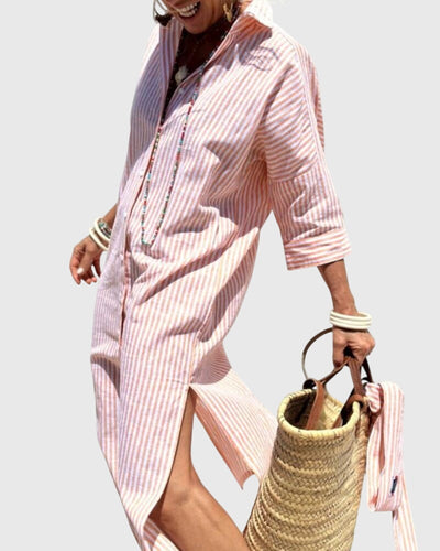 Ellen™ | Vestido a Rayas Clásico