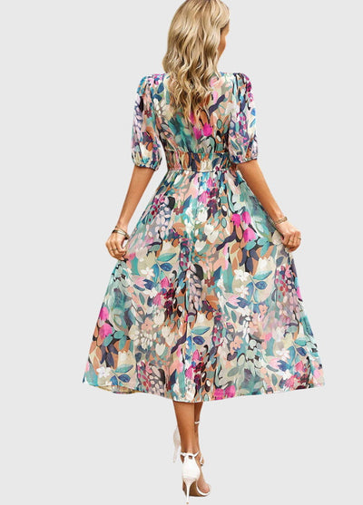 Merlin™ | Vestido Midi Floral Halagador