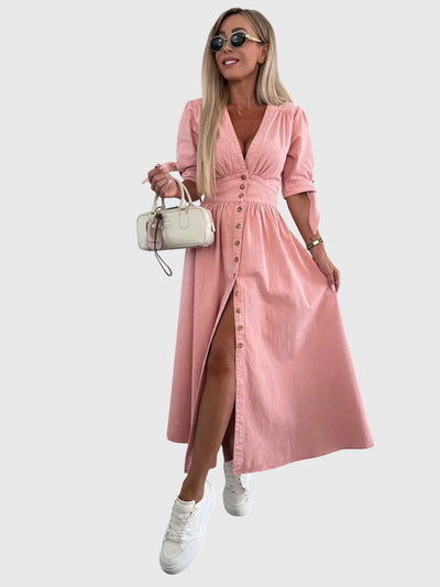 Sophia™ | Vestido de Denim Elegante