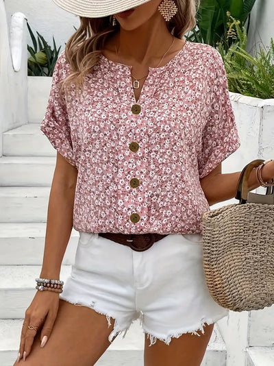 Jenna | Blusa Floral de Botones