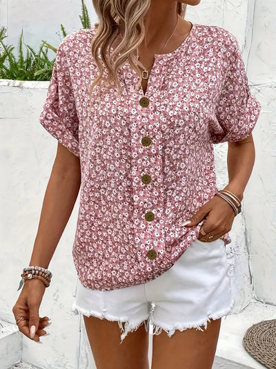 Jenna | Blusa Floral de Botones