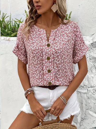 Jenna | Blusa Floral de Botones